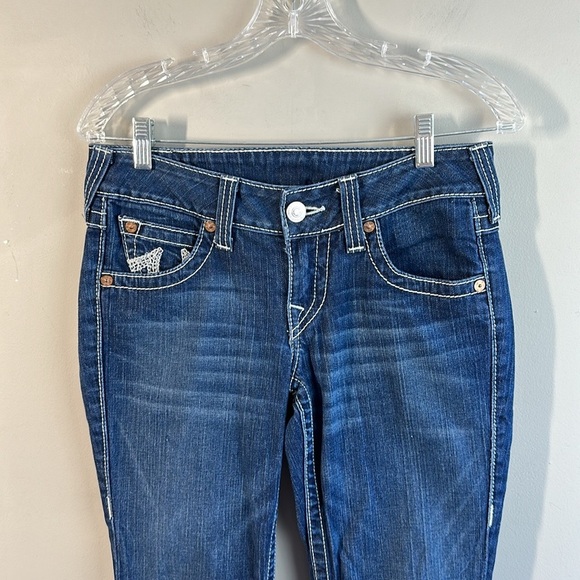 True Religion Becky White Stitch Bootcut Jeans Size 28 - Picture 4 of 16